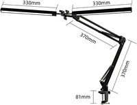 Lampes de table de piano à double tête les plus brillantes de 24 W avec bras flexible, 3 modes de couleur, 10 niveaux de luminosité, lampe de lecture