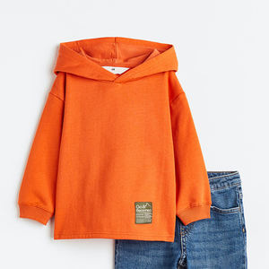 Alta calidad por encargo 100% algodón Patchwork Sudadera con capucha Puff impresión diseño pulóver estilo para bebés al por mayor - Product Image 3