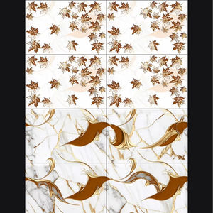 Carreaux muraux numériques jaunes sans fin 300x450mm, motif marbre doré brillant, en porcelaine, pour salle de bain, intérieur, extérieur, école - Product Image 1