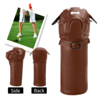 Housse de club de golf en cuir PU brodée en 3D en forme de chien, 4 couleurs, housse de tête de club de golf en forme d'animal, housse de tête de driver de golf personnalisée de qualité supérieure