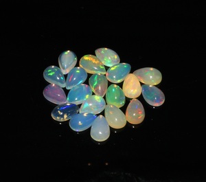 Ópalo etíope natural 5x8mm corte pera cabujones sueltos piedras preciosas para la venta - Product Image 1