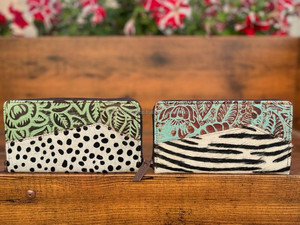 Nuevo diseño occidental en relieve Animal estampado piel cuero carteras elegante hecho a mano tallado cuero teléfono casos lujo mujeres embragues - Product Image 4