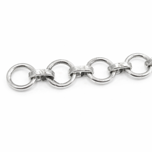 Chakralume Cadena Rolo de Plata de Ley 925, Extensión para Collar, Pulsera y Tobillera, Chapado en Oro 22k y Oro Rosa, DIY - Product Image 1