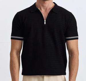 Camiseta de Golf para Hombre al por Mayor, Personalizable con Logotipo, Poliéster Suave y Algodón, 220 Gramos, Cuentas Cortas en Relieve, Secado Rápido - Product Image 1