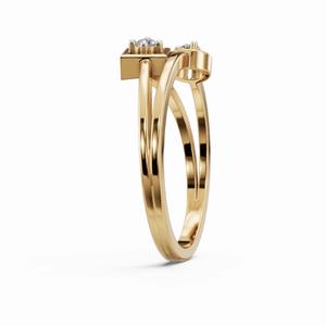 แหวนเพชรทรงกลมแบบซ้อนได้ รุ่นพรีเมียม ออโรร่า สเฟียร์ น้ำหนัก 0.100 กะรัต ทอง 9 กะรัต 14 กะรัต 18 กะรัต ขายส่ง ผู้ผลิต OEM - Product Image 2