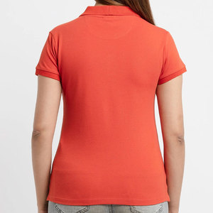 Venta caliente de las mujeres diseño personalizado para camiseta Polo transpirable Casual patrón sólido bajo MOQ caliente moda promocional - Product Image 5