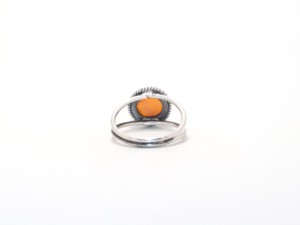 Bague en pierre précieuse cornaline orange naturelle en argent sterling 925 forme ovale unisexe bijoux de créateur de mode de mariage écologique - Product Image 6