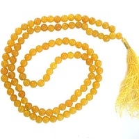 Perles de mala en pierre cornaline jaune pierre naturelle de guérison jaap mala colliers perles mala 108 pierres précieuses cristal agate grossiste