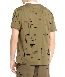 เสื้อยืดผู้ชายสองชั้น ผ้าเนื้อนุ่ม 300 กรัม พิมพ์ลายสกรีนตามสั่ง ปักโลโก้ แพทช์ เสื้อยืดผู้ชายสองชั้นแบบดิสเทรส - Product Image 4