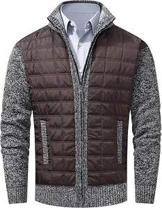 Pull en laine/cachemire à manches longues JAC22 R2224 pour homme, hiver, standard, aiguille, couleur unie, tricoté, anti-boulochage, logo avant, 320g - Product Image 1