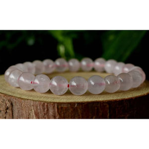 Handmade 8mm <b>Rose</b> <b>Quartz</b> Stone Beads Crystal Healing <b>Bracelet</b> Feng Shui Style Mascot Theme - Product Image 4