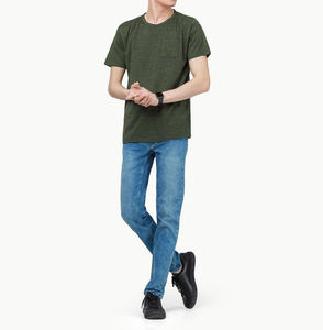 เสื้อยืดคอกลมทรงโอเวอร์ไซส์ ผ้าคอตตอนหนานุ่ม ทรงหลวม ไหล่ตก สไตล์สตรีทแวร์ คุณภาพสูง รับสกรีนโลโก้ เสื้อยืดผู้ชาย - Product Image 5