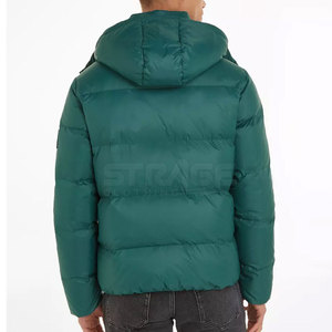 Veste d'hiver matelassée en toile à capuche pour homme, design personnalisé, best-seller 2025, avec logo frontal, haute qualité, écologique - Product Image 3