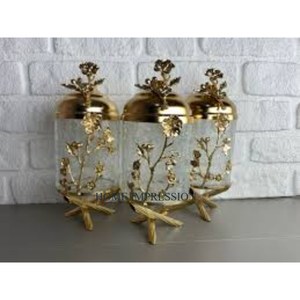 Designing Standard <b>Large</b> Size Kitchen Ware Containers Top Best Quality <b>Glass</b> Household Canister <b>With</b> Metal <b>Lids</b> Reasonable Price - Product Image 2