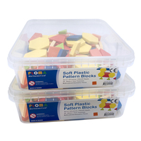 125 Buah TPR + PP Plastik Lembut Bentuk Geometris Puzzle Pola Padat Set Blok 6 Bentuk 6 Warna 5-7 Tahun Mainan Edukasi