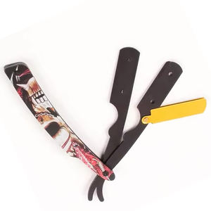 มีดโกนขอบตรงพับได้มีดโกนหนวดตรงพับได้ทำจากสเตนเลสสตีล - Product Image 2