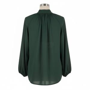 Camisa de Moda con Cuello en V para Mujer, Verano-Otoño 2025, Venta Caliente, Personalizada, Estampada, Ecológica, Lisa, Teñida, Blusas - Product Image 2