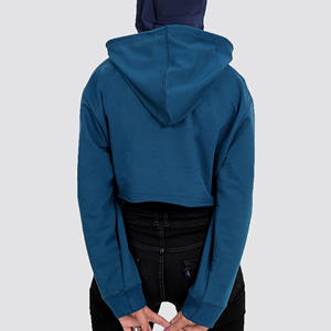 Custom Workout <b>Women's</b> <b>Long</b> Sleeve Yoga <b>Hoodie</b> with Rounded Hem Solid Pattern Embroidery Breathable Fleece - Product Image 6