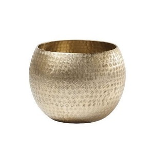 Jarrón de metal pulido dorado hecho a mano de diseñador para una lujosa decoración de boda centro de mesa estilo floral artificial - Product Image 3