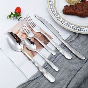 Stylish <b>Stainless</b> <b>Steel</b> Flatware Set-Eco-Friendly Durable & Dishwasher Safe Enhancing Dining <b>Tables</b> with Minimal Design - Product Image 2
