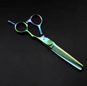 Tijeras profesionales de acero damasco verde de 6 pulgadas, herramientas de corte de peluquero, juego de tijeras de adelgazamiento, tijeras de peluquería - Product Image 4