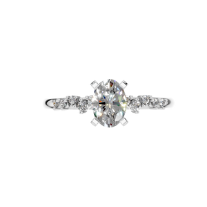 950 platino Original corte ovalado VVS D moissanita anillo de compromiso IGI certificado lujo fino boda fiesta joyería personalizada para mujer - Product Image 3