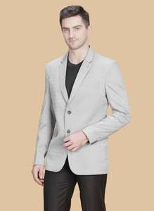 Traje de Oficina de Poliéster Gris Claro para Hombre, Calidad de Exportación, Ropa Formal Moderna para Negocios y Eventos, Disponible a Bajo Precio - Product Image 4