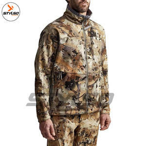 Veste Softshell de chasse coupe-vent et respirante pour homme 100% avec col imprimé camouflage pour adultes - Product Image 3