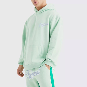 Custom Streetwear <b>Patch</b> Distressed Embroidered Men Tracksuits <b>Slim</b> Fit Cotton Patchwork Pullover Men Flare Tracksuits - Product Image 5