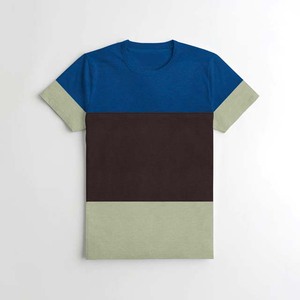 Nuevo diseño, ropa de hombre de Color en contraste, camisetas 100% de algodón de manga corta con cuello redondo, camiseta informal de verano, ropa de calle - Product Image 1