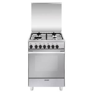 Cuisinière à gaz UNICA U664MI en acier inoxydable classe A et four électrique 4 zones 60x60x90cm - Product Image 1
