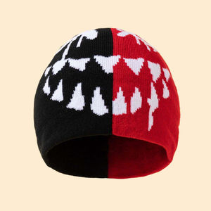 Color Jacquard Design Customized Logo Winter <b>Hats</b> Wool Blend Breathable Comfortable <b>Men</b> Beanie Caps <b>Waterproof</b> Adults Unisex - Product Image 3