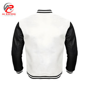 Vêtements de rue brodés sur mesure en polaire et en cuir écusson coloré à manches longues en chenille Letterman Varsity - Product Image 2