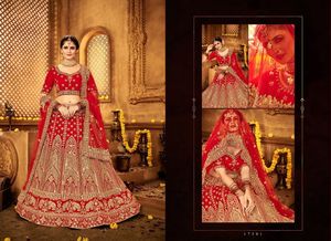 Lehenga choli dupata Blouse broderie pierre de travail perle travail mariée lahnga lehenga choli prix de gros - Product Image 3