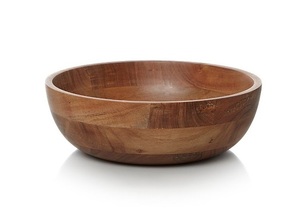 Cuenco único de madera de acacia 100% a prueba de fugas de alto acabado para el hogar y el restaurante para frutas y ensaladas - Product Image 2
