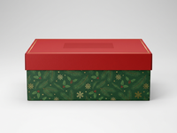 Boîte cadeau de Noël pour chaussures avec gaufrage et revêtement UV en papier d'art pour baskets et chaussures décontractées