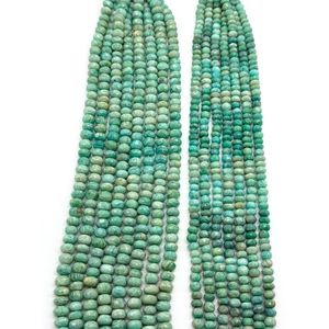 Perles Rondelle à facettes en Amazonite naturelle de haute qualité de 8mm à 12mm 100% pierres précieuses naturelles vertes pour la fabrication de bijoux - Product Image 1