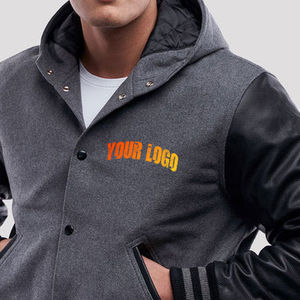 2025 nouvelle conception personnalisée de haute qualité hommes varsity vestes prix de gros hommes manches longues 100% laine pas cher à capuche varsity vestes - Product Image 5