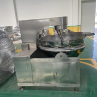 Marmite mélangeuse industrielle automatique à gaz grande capacité avec agitateur pour houmous, halva, surimi, biryani