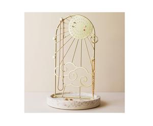 Recién llegado, soporte para joyería de Metal de hierro, soporte de exhibición de diseño Celestial Harmony Sunrise para anillos, collares, etc. - Product Image 1