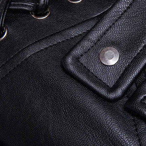 VESTE EN CUIR VÉRITABLE POUR HOMME TOP EN CUIR PREMIUM NOIR Veste pour homme - Product Image 4