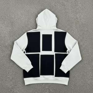 Sweat à capuche d'hiver de luxe imperméable 430g en coton 100% de longueur standard pour homme, coupe droite, streetwear, teinture unie, sweats à capuche personnalisés - Product Image 3