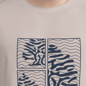 T-shirt pour homme 100% coton, imprimé graphique tendance et élégant, couleur unie, coupe ample, best-seller, idéal pour l'été. - Product Image 5