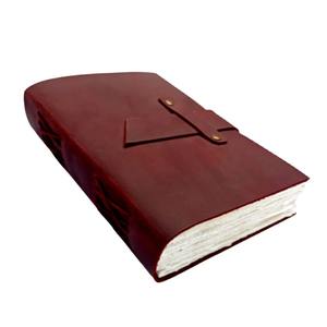 Cahier en cuir de couleur vin élégant vintage personnalisé Journal relié en cuir Papier blanc - Product Image 5