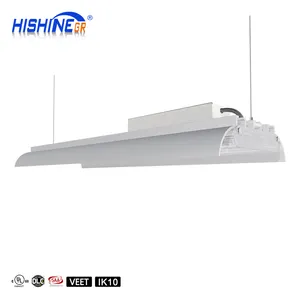 Hishine 100W K8 מחסן תעשייתי גוף תקרה LED ליניארי גבוה מפרץ אור לחדר כושר