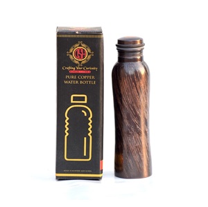Customized Antique Copper Water Bottle New Style Pure Handmade Enamel Printed <b>Drinkware</b> for Adults - Product Image 2