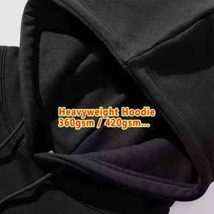 Sweat à capuche personnalisé en gros, 100% coton, premium, imprimé en 3D, fermeture éclair intégrale - Product Image 2