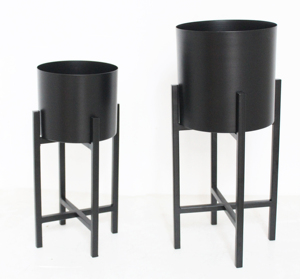 กระถางและกระถางปลูกต้นไม้สีทองสำหรับตกแต่งในร่มกระถางต้นไม้สีดำ - Product Image 2