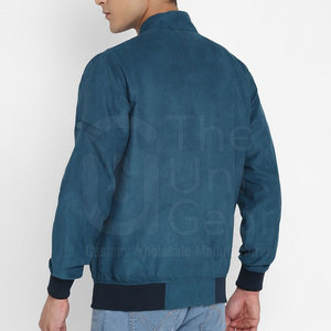 Men's Long Sleeve <b>Wool</b> Shell Bomber Jacket Full Zipper Front Logo High Street Style Eco-Friendly Breathable Quick Dry Winter - Product Image 3