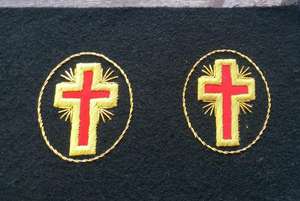 เข็มกลัดรูปไม้กางเขนของอัศวินเทมพลาร์ งานปักมือ - Product Image 2